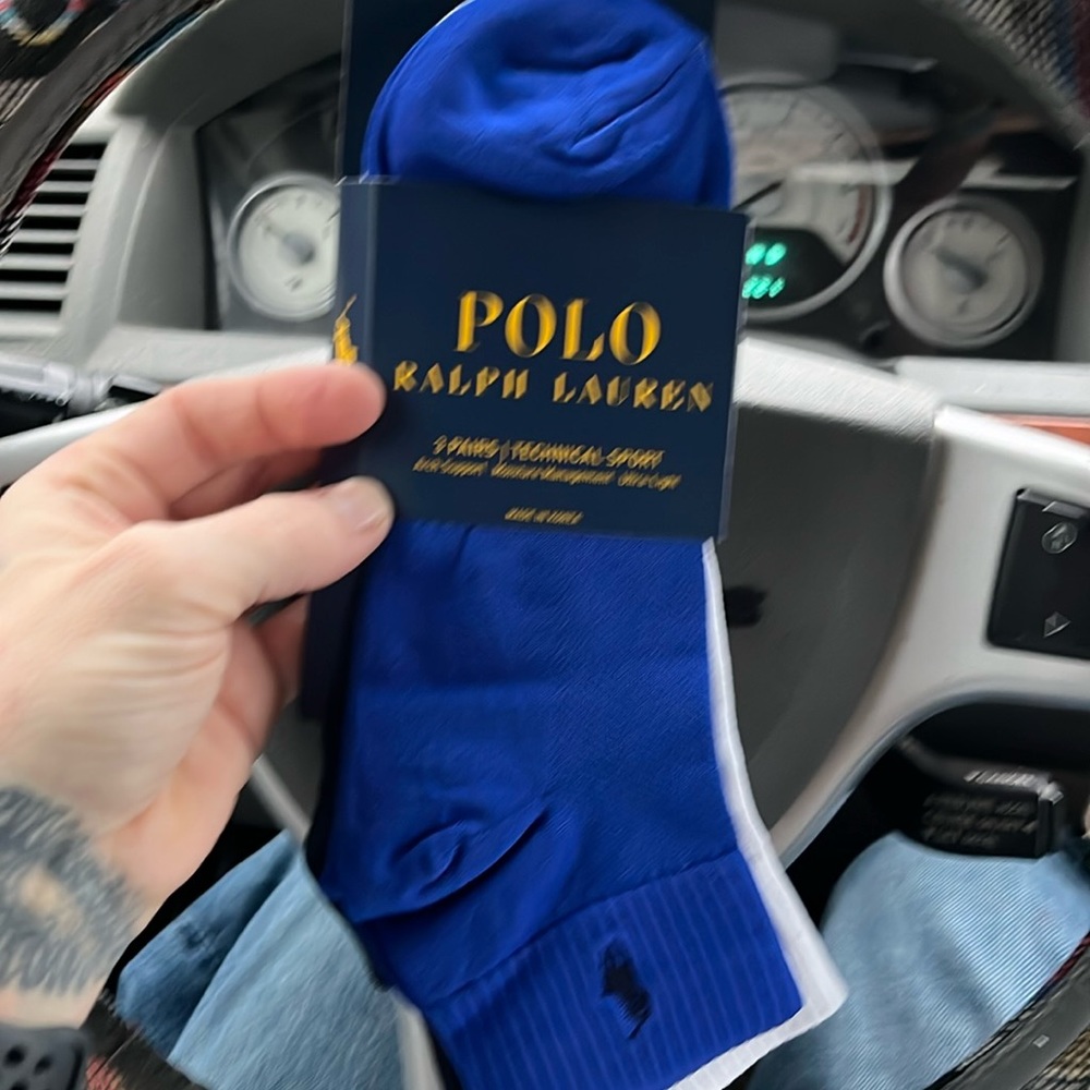 Polo Ralph Lauren Men's Technical Sport Quarter Socks 3 Pairs of Socks NWT